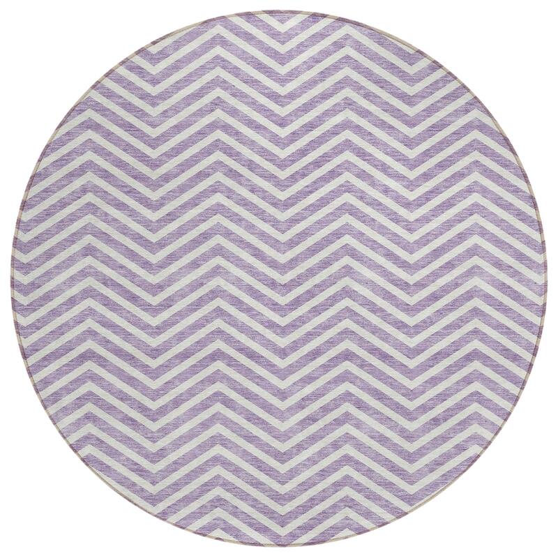 Machine Washable Indoor/ Outdoor Chantille Chevron Stripe Rug