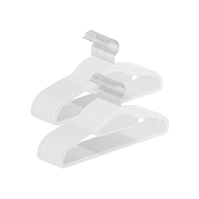 Multi-Purpose Clothes Hangers with Anti-Slip Rubber Grips Space-Saving Frame and Hook Rotation