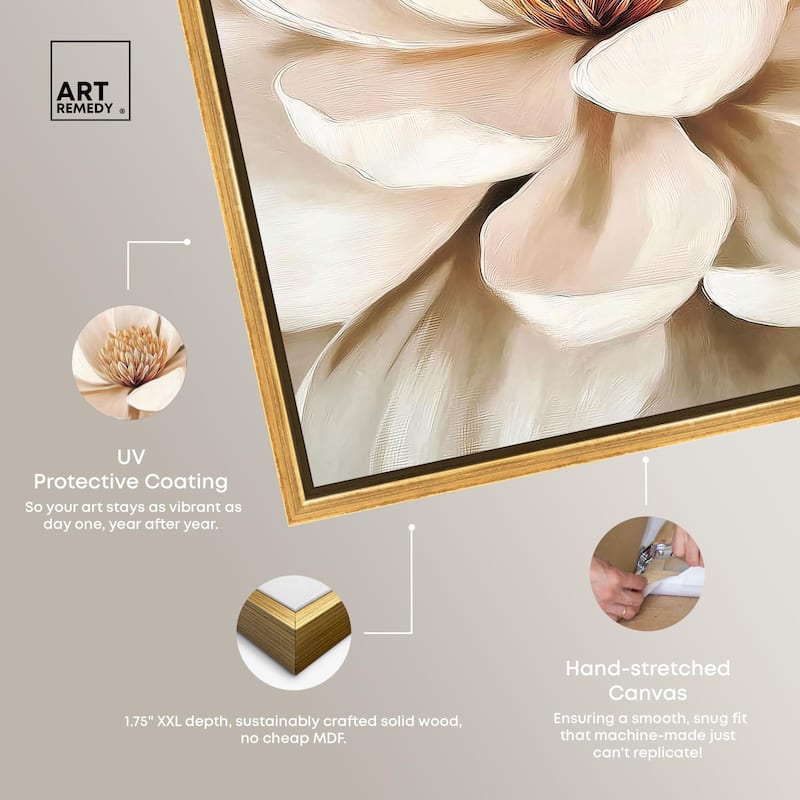 Golden Heart Canvas by Art Remedy