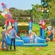preview thumbnail 1 of 7, Outsunny 6-in-1 Inflatable Water Slide, Kids Castle Bounce House Includes Slide, Trampoline, Pool, Water Gun, Climbing Wall Kids - Slide area: 98.5"L x 21.25"W x 47.25"H