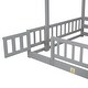 preview thumbnail 4 of 20, Elegant Twin Over Full Bunk Bed with Slide, Storage Staircase, Pine Solid Wooden Bunk Bed with Safety Guardrails
