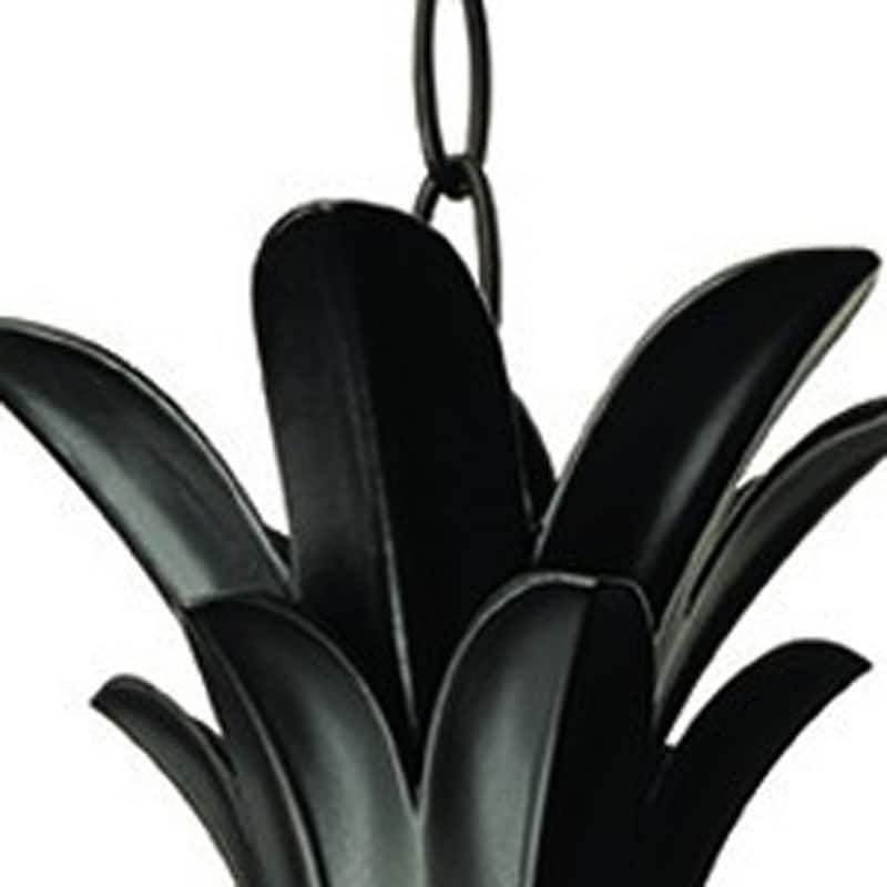 HomeRoots Lanai 3-Light Black Coral Hanging Light - 9.5' X '21' X '9.5