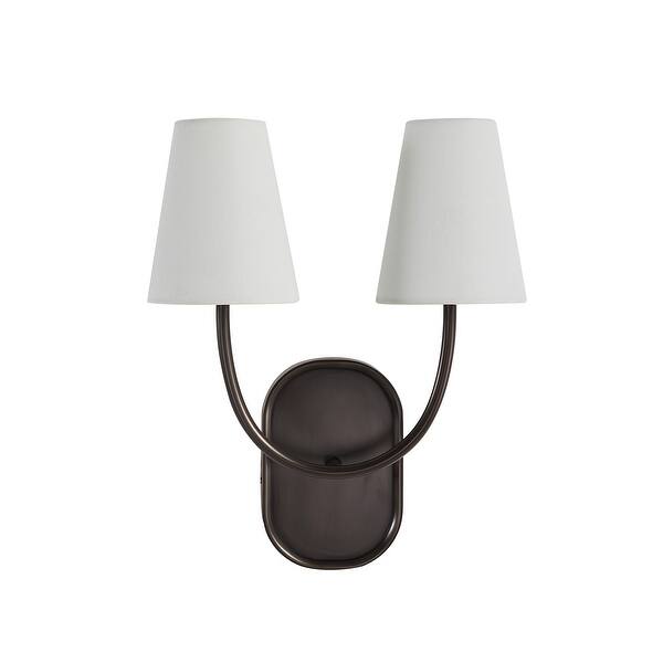 slide 2 of 5, Megara 15.5" Height Wall Sconce, Brown - 12 x 15.5 x 5.75
