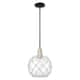 Option Clear Glass with White Rope / Black Antique Brass