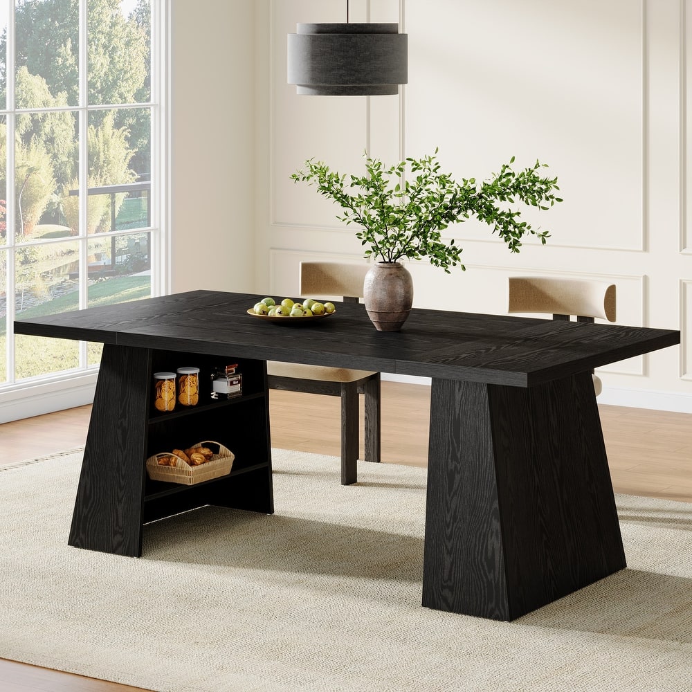 63 Inches Modern Rectangular Dining Table for 4-6