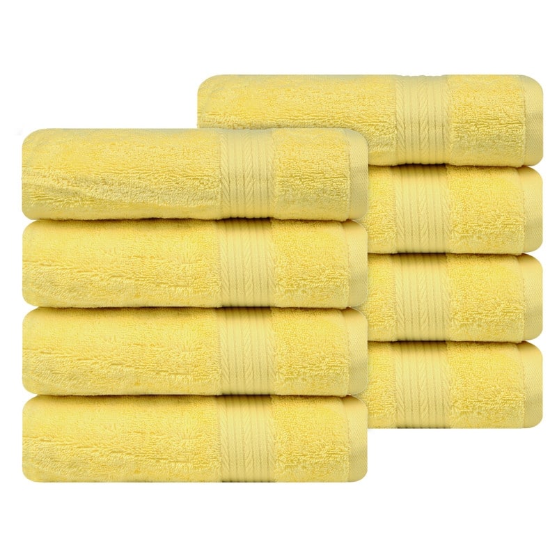 Hand Towels for Bathroom 18x28 Inch 600 GSM by Ample Decor - 8 Pcs