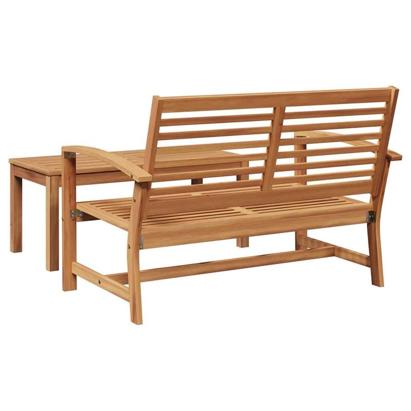 vidaXL Garden Sofa Set 2 pcs Natural Solid teak wood - 37.4 x 17.7 x 15.7