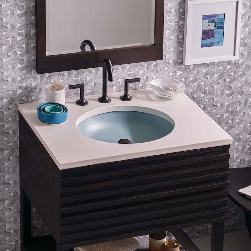 Tolosa NativeStone Drop-in/ Undermount Bathroom Sink - 19" x 16" x 4.75"