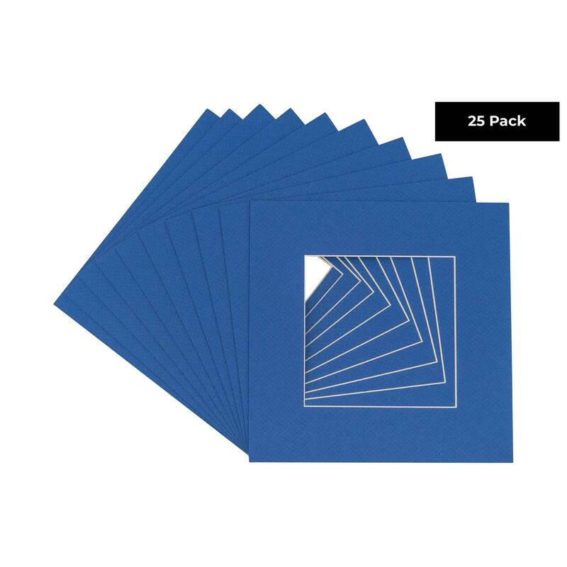 12x12 Mat for 8x8 Photo - Royal Blue Matboard for Frames Measuring 12 x 12 Inches - To Display Art Measuring 8 x 8 Inches