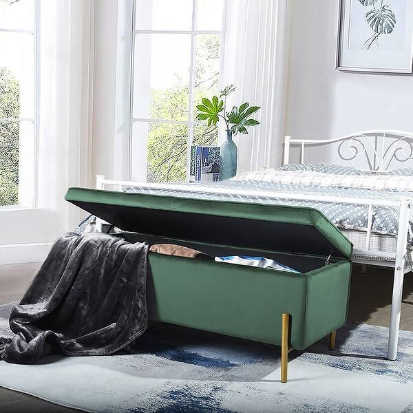 Shop Furniture R Upholstered Flip Top Storage Bench On Sale Overstock 31267008