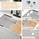 preview thumbnail 7 of 8, Dornberg Fireclay 33" L X 20" W Workstation Farmhouse Kitchen Sink With Accessories