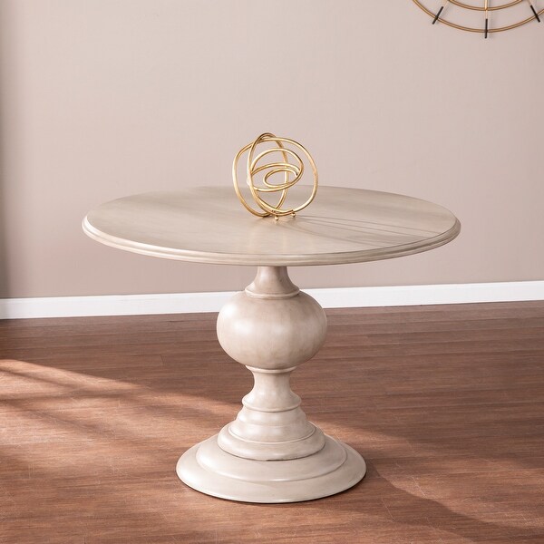 The Gray Barn Brandison Traditional Round Wood Dining Table. Opens flyout.