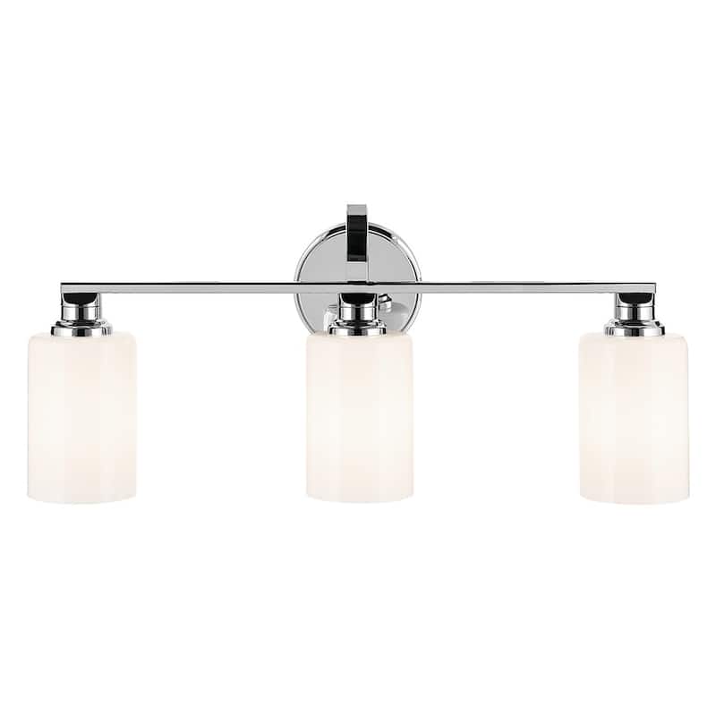 Kichler Lighting Gioe 24.25" 3-Light Vanity Light with Opal Glass in Chrome