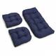 Blazing Needles All-weather 3-piece Bench Cushion Set - Azul