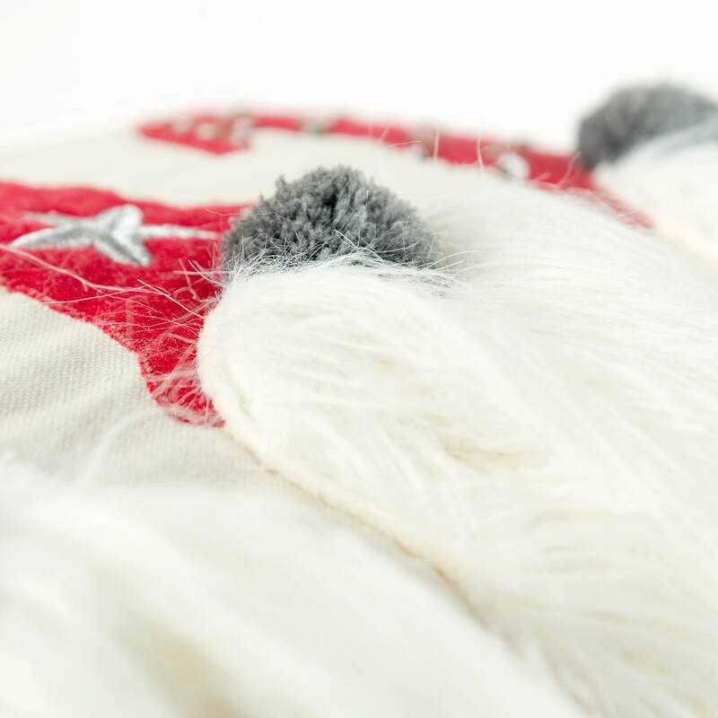 Rizzy Home Gnome Embroidered Holiday Throw Pillow