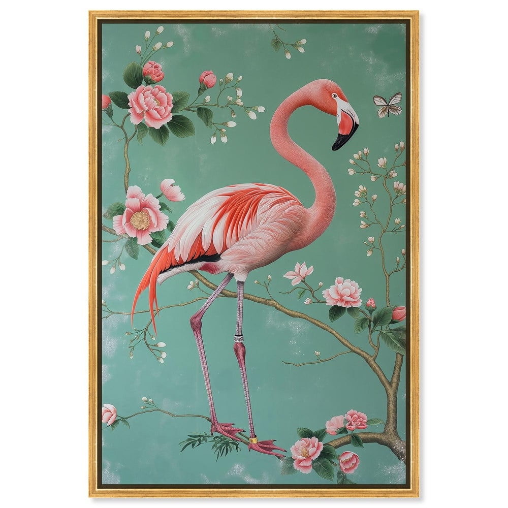 Flamingo's Fable Canvas by Art Remedy