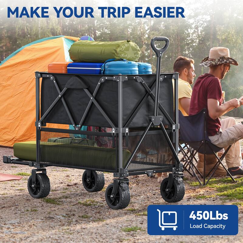 Collapsible Foldable Beach Wagon Cart Utility Cart with Wheels