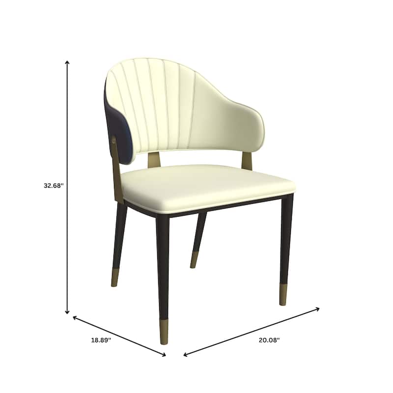 5-Piece Dining Set 36-Inch Square Resin Top Dining Table and 4 Leather Arm Chairs
