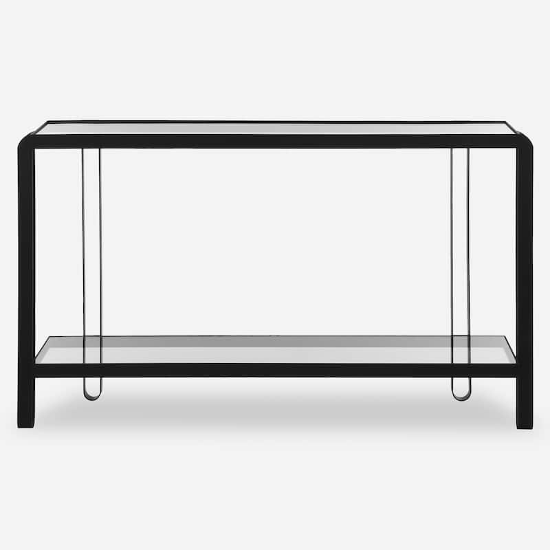 Uttermost Shadow Black Iron Console Table - 32.25'' H X 55.25'' W X 15.5'' D
