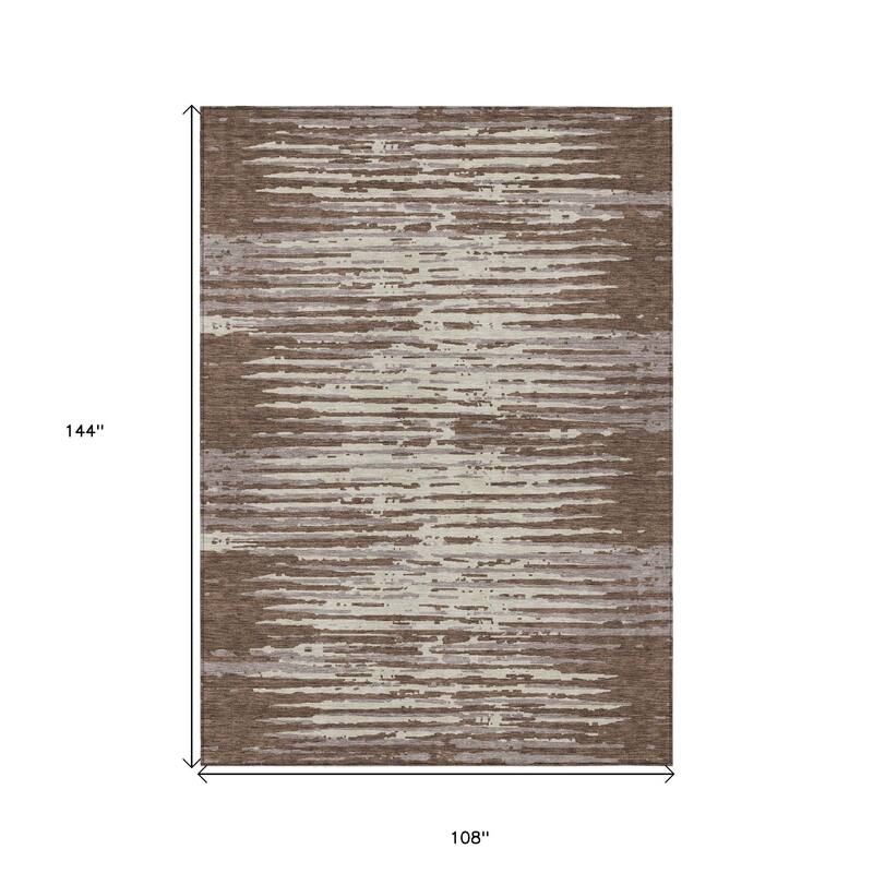 HomeRoots Striped Transitional Rectangle Outdoor Rug
