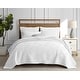 preview thumbnail 2 of 15, Garment Wash Grid Stitched Ultra Soft Microfiber 3-Piece Quilt Set