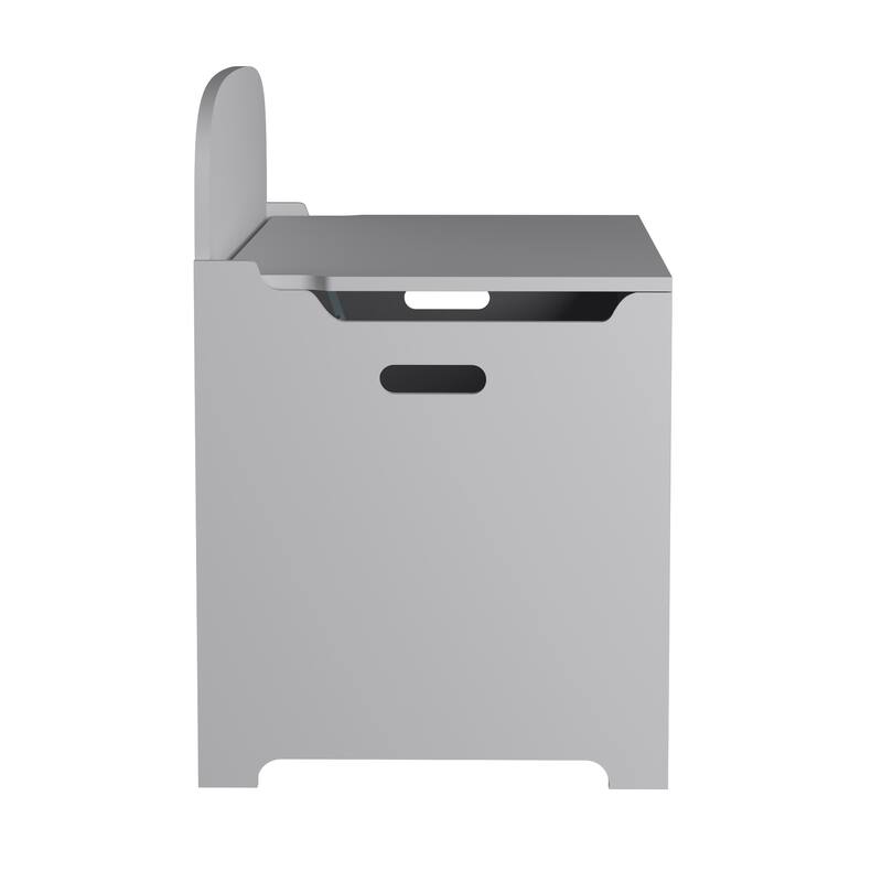 30" Kids Wooden Toy Box/Bench with Safety Hinged Lid