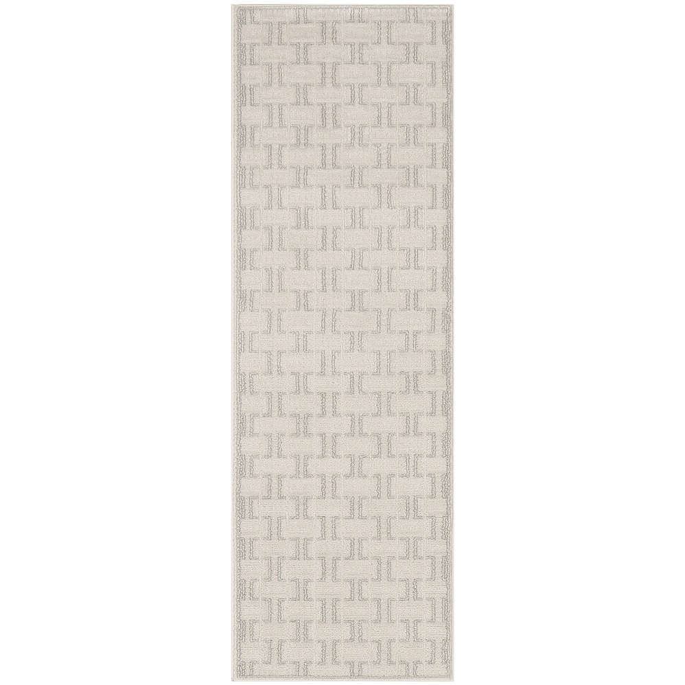 Nourison Nordic Indoor only Grey Geometric Area Rug