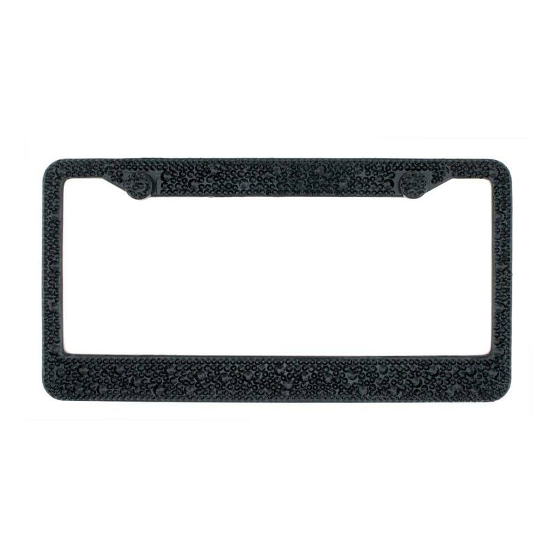 Sparkles Home Rhinestone License Plate Frame - Black