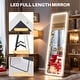preview thumbnail 8 of 20, Floor Mirror with LED Light, Full Length Mirror with Stand, Hanging Mirror Wall Mounted Mirror, Full Body Mirror for Living Room