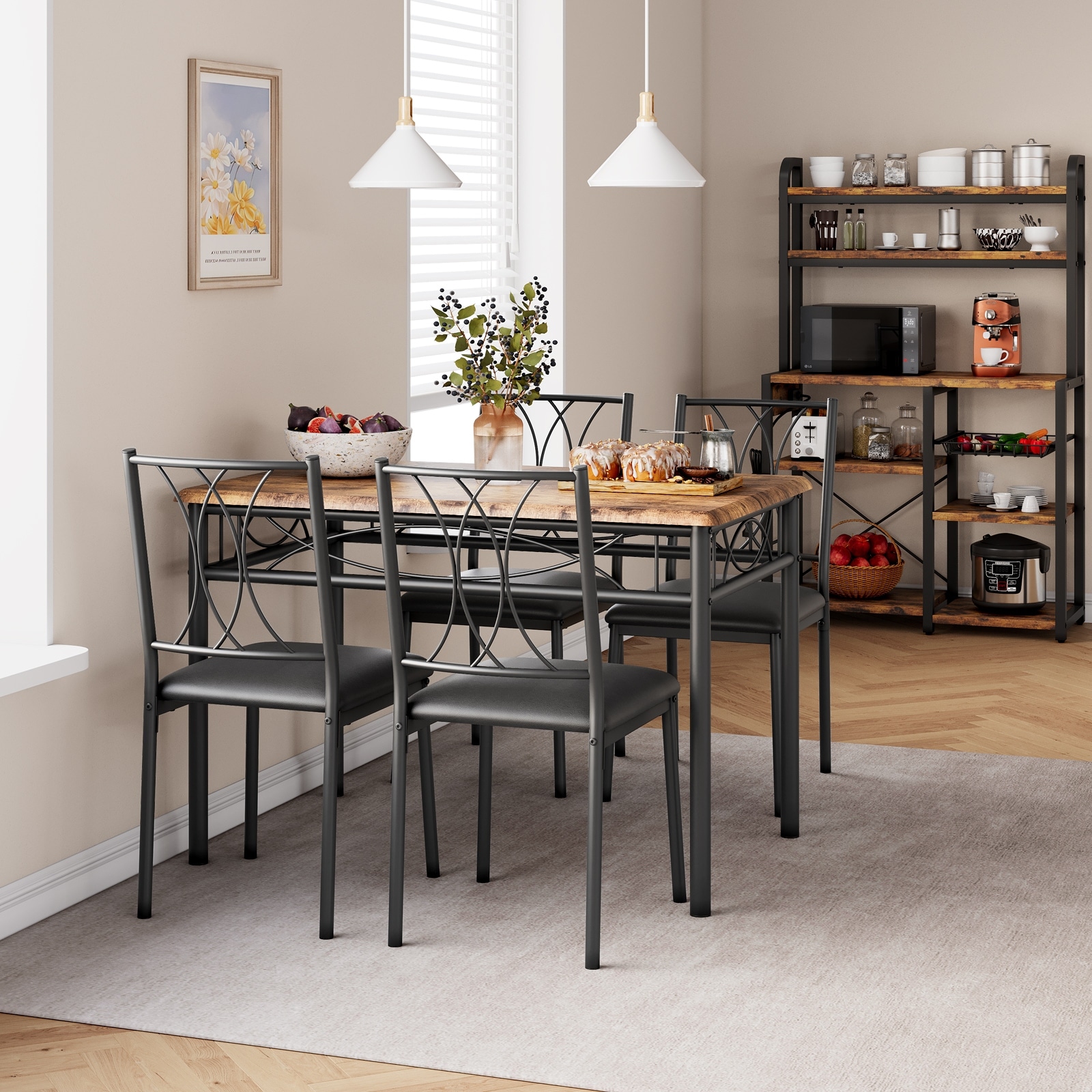 https://ak1.ostkcdn.com/images/products/is/images/direct/856e7a5121563242fdec0e913c9e5598d005a899/Modern-Farmhouse-Rustic-Brown-Rectangular-Dining-Table-Set-for-Small-Space-Apartment.jpg
