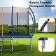 preview thumbnail 4 of 5, Rectangular Trampoline Gauge Galvanized Rust Resistance Steel Construction With Basketball Hoop System Advanced Ladder - Blue