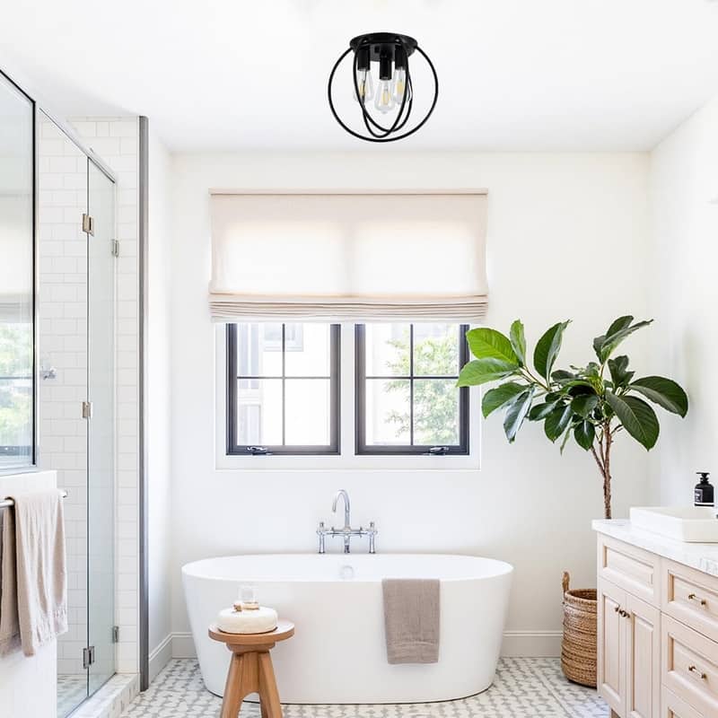 3 Light bulbs light Black ceiling light Metal kitchen lights - N/A