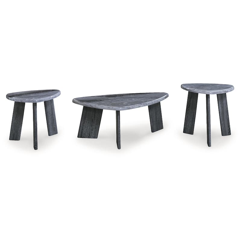Signature Design by Ashley Bluebond Gray Table (Set of 3) - 52"W x 30"D x 19"H