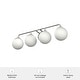 preview thumbnail 12 of 12, Hunter Hepburn 4-Light Bathroom Vanity Wall Light - Damp Rated - Vintage, Mid-Century