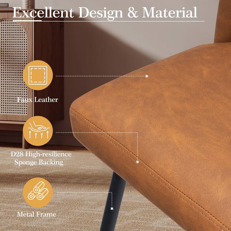 26.77" Counter Height Swivel Bar Stools with Backs and Metal Legs