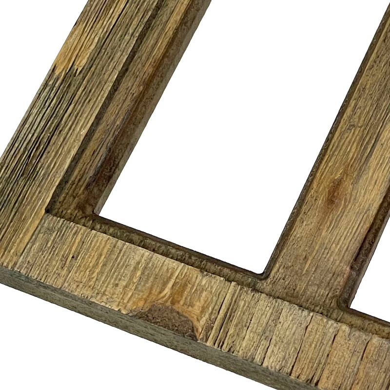 Washed Wood Gothic Arch Window Frame Wall Decor 2 Piece Set