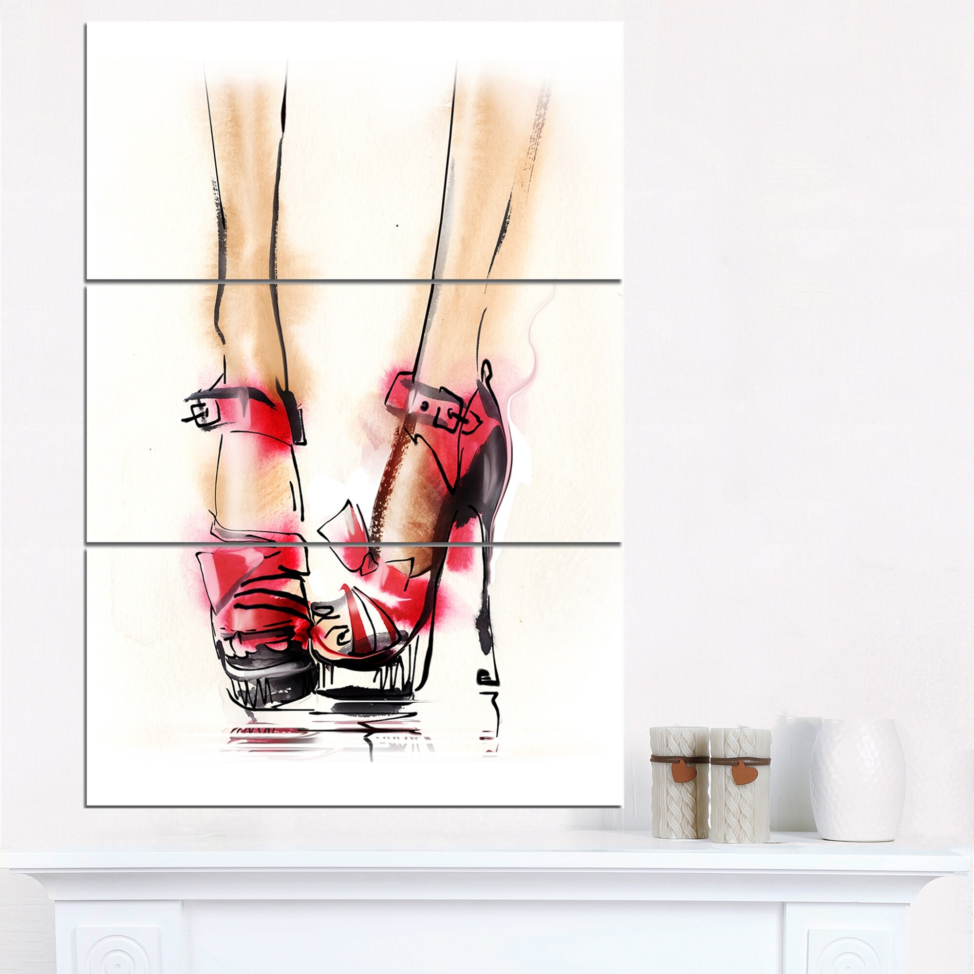 RED HIGH HEELS Painting Tutorial for Adults Art Video Lesson How to Paint  With Acrylics paint Party pop Art - Etsy