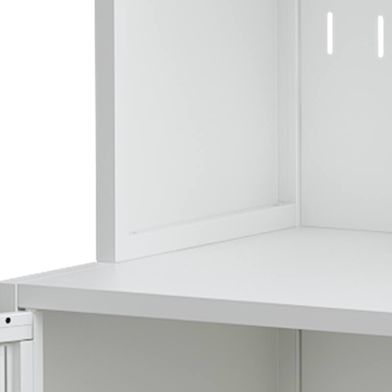 Kitchen Pantry Cabinet, Tall Storage Cabinet with Glass Doors & Adjustable Shelves, Cabinet Cupboard for Kitchen, Living Room