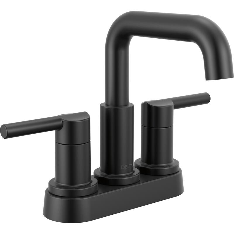 Delta 25849LF Nicoli 1.2 GPM Centerset Bathroom Faucet with Push - Matte Black