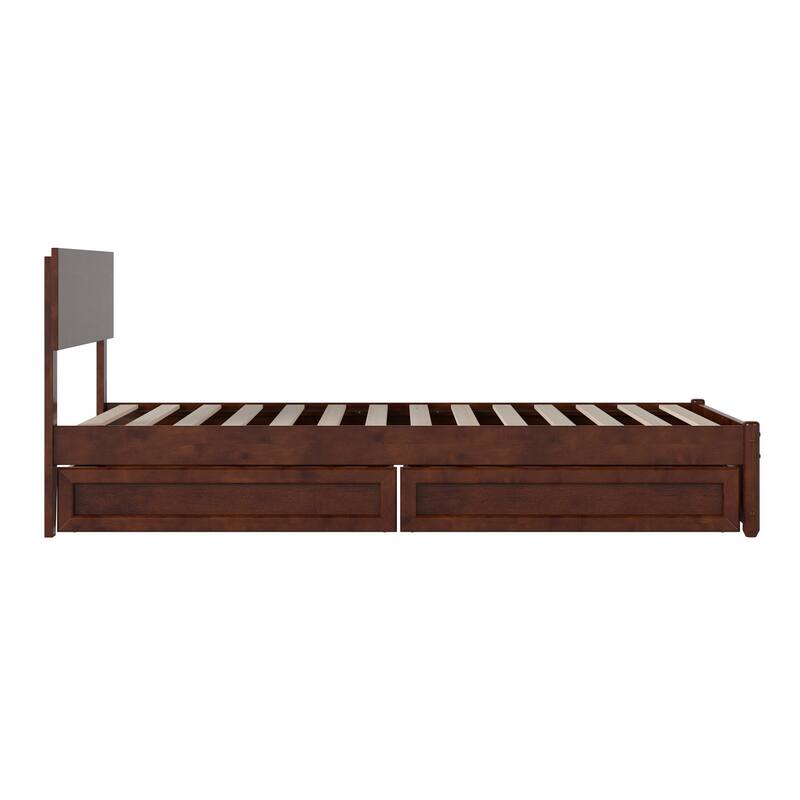 Wesley Platform Bed with Panel Footboard and Storage Drawers