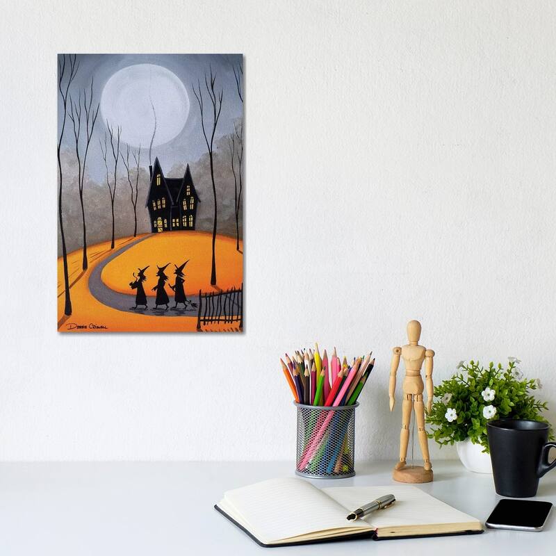 iCanvas "Three Little Witches" by Debbie Criswell Canvas Print - 12x8x0.75
