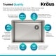 preview thumbnail 63 of 158, KRAUS Standart PRO Undermount Single Bowl Stainless Steel Kitchen Sink