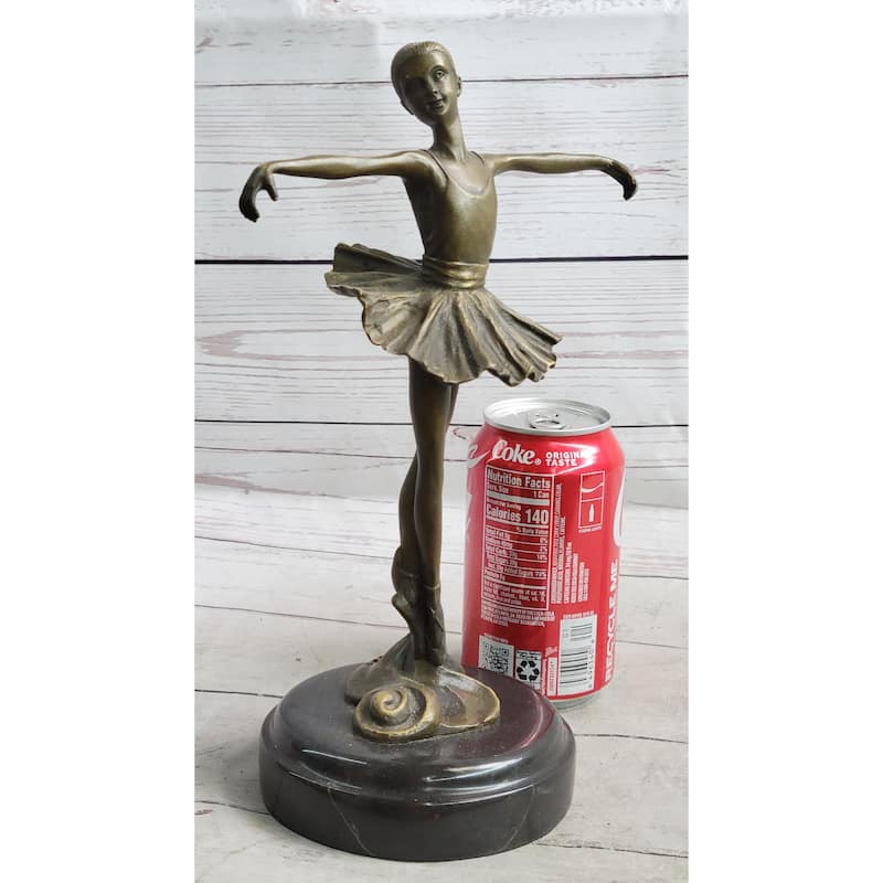Prima Ballerina Dancer Girl Figure Trophy Statue Sculpture On Marble Base