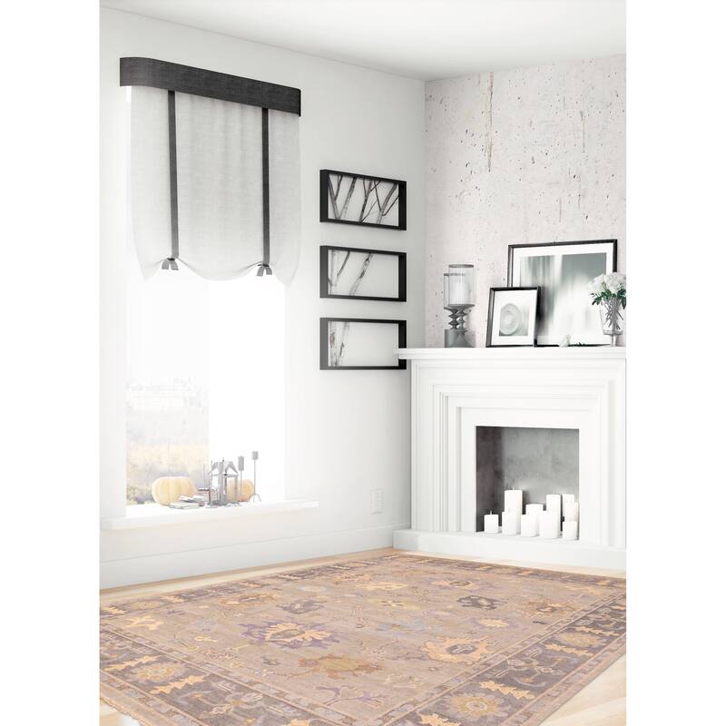 ECARPETGALLERY Hand-knotted Modern Oushak Grey Wool Rug - 8'0 x 9'10