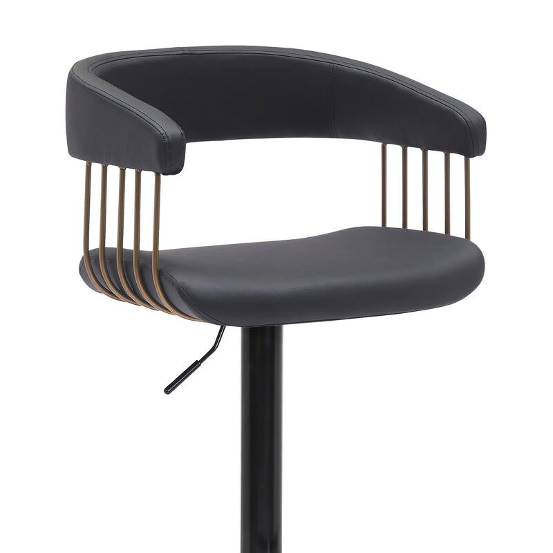 Calista Upholstered Adjustable Height Swivel Counter or Bar Stool
