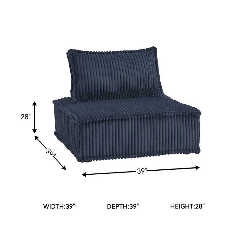 Signature Design by Ashley Bales Blue Accent Chair - 39"W x 39"D x 28"H