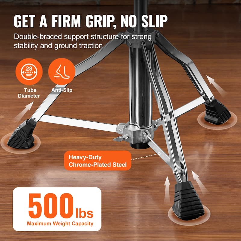Drum Throne with Backrest ydraulic Saddle Padded Drum Stool Seat with Anti-Slip Feet Drumsticks