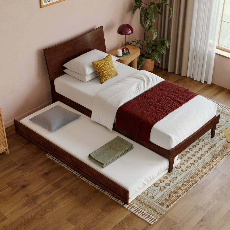 Phoenix Wood Platform Bed with Trundle