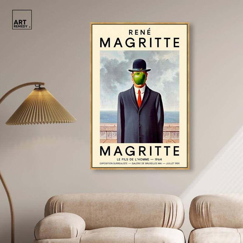 Man with the Apple Canvas by Art Remedy