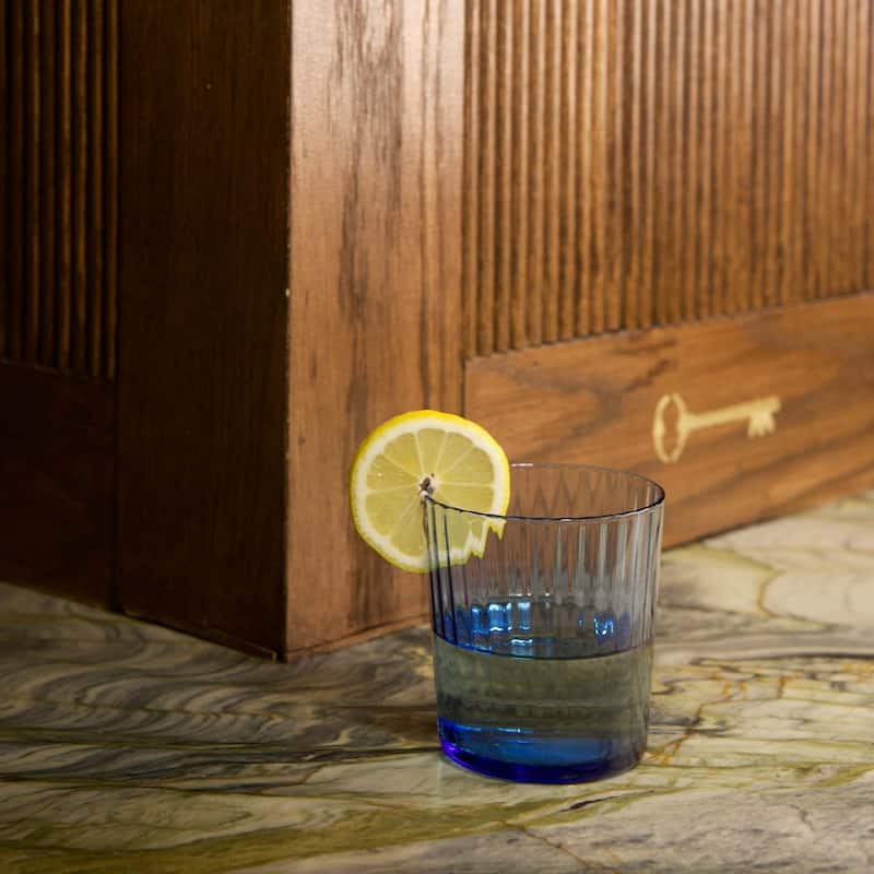 Bormioli Rocco Set of 12 Exclusiva Sapphire Blue Glasses